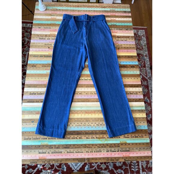 Closed Denim 28 High Waist Straight Leg Med Wash Belted Jeans Denim Milla - Picture 3 of 15